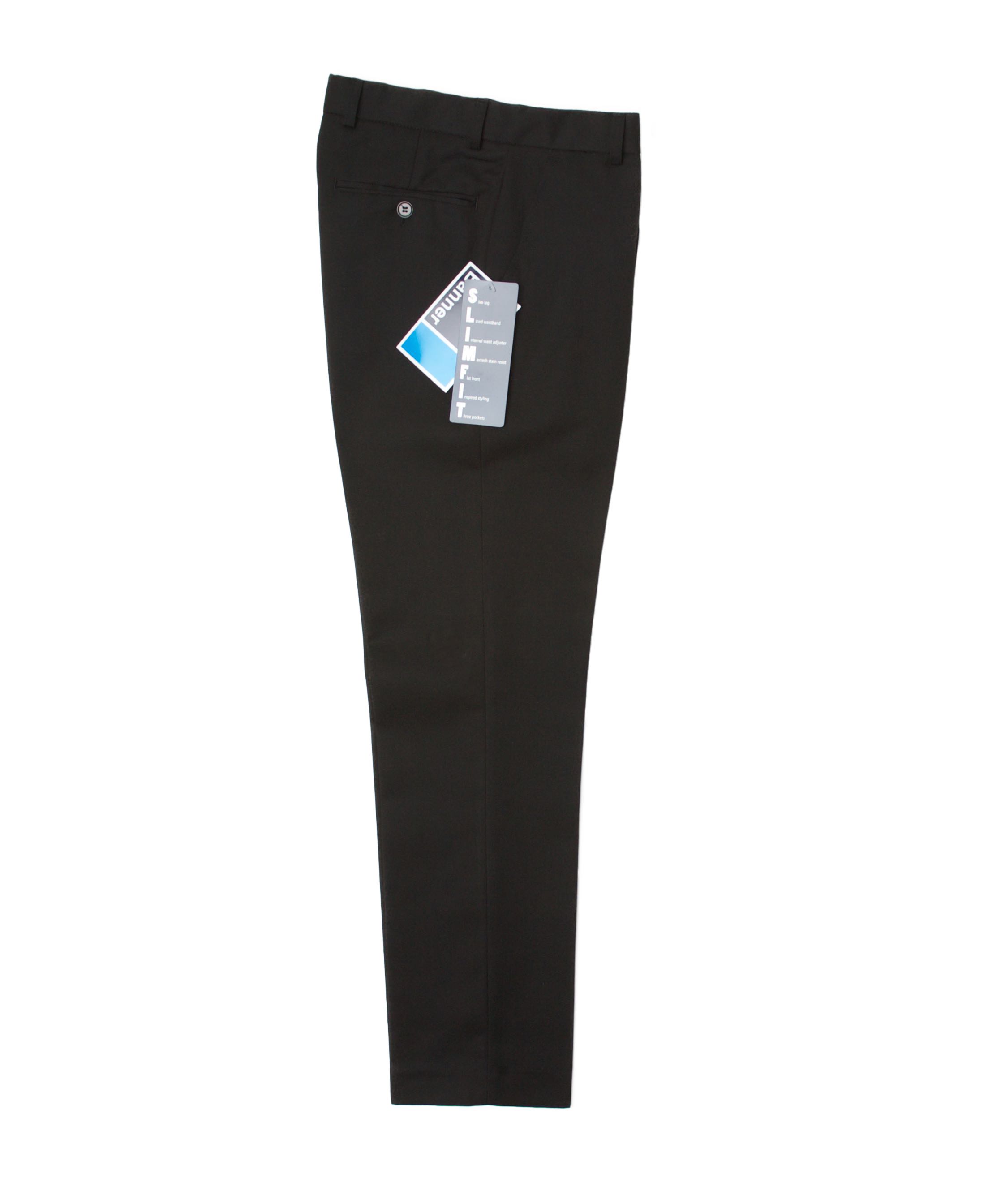boys slim fit black trousers
